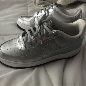 Nike air force 1 silver worn 3 times